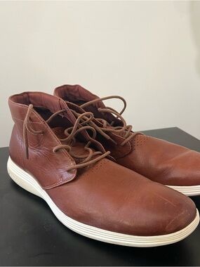 Cole Haan GrandOS Chukka Boot Men’s 13 Brown Leather Lace Up Casual Dress